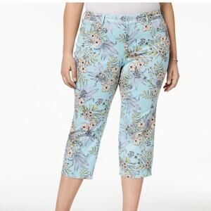 Charter Club Bristol Floral-Print Capri Pants-14W
